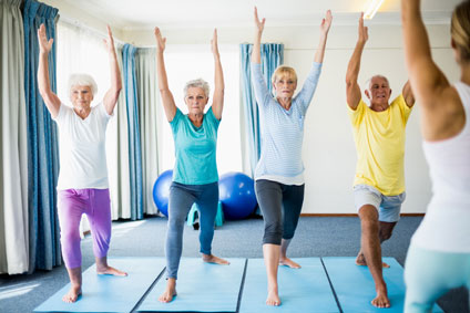 Elderly Doing Yoga 